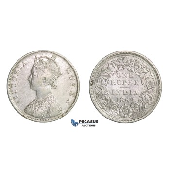 D83, British India, Victoria, Rupee 1862, Silver
