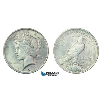 F70, United States, Peace Dollar 1923, Mint State, Full Lustre!