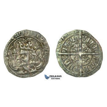 G16, Scotland, David II (1329-1371) Groat ND, Edinburgh, Silver, Nicely Toned!