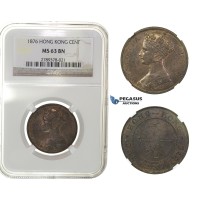 G69, Hong Kong, Victoria, 1 Cent 1876, NGC MS63BN (Pop 1/2) G69, Hong Kong, Victoria, 1 Cent 1876, NGC MS63BN (Pop 1/2)