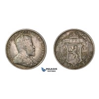H41, Cyprus, Edward VII, 9 Piastres 1907, Silver, Nice!
