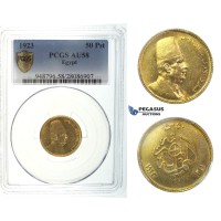 I41, Egypt, Fuad, 50 Piastres 1923, Gold, PCGS AU58