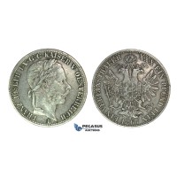 J41, Austria, Franz Joseph, Vereinsthaler 1867-E (Karlsburg) Silver