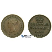 K80, Great Britain, Victoria, Quarter (1/4) Farthing 1839, GVF