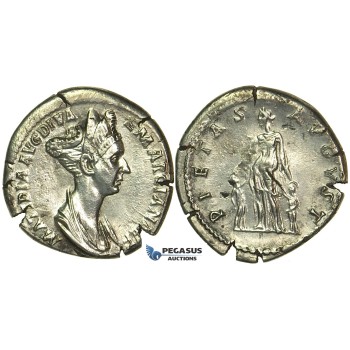 L90, Roman Empire, Matidia. Augusta (112-119 AD) AR Denarius (2.92g) Struck under Trajan, 112-117 AD, Rome, Very Rare!