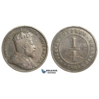 M36, Cyprus, Edward VII, 1/4 Piastre 1908, Rare! M36, Cyprus, Edward VII, 1/4 Piastre 1908, Rare!