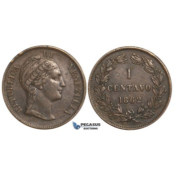 R362, Venezuela, 1 Centavo 1862, Nice details!