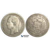 R370, Venezuela, 5 Bolivares 1919, Silver