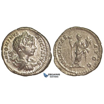 R397, Roman Empire, Caracalla (197-217 AD) AR Denarius (2.64g) Rome, Felicitas