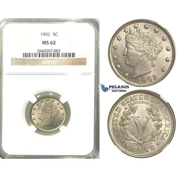 1902 5C PCGS MS65 - リバティ ニッケル