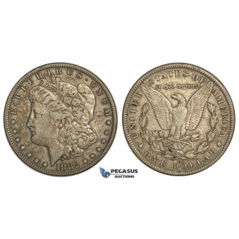 R80, United States, Morgan Dollar 1882-CC, Carson City, Silver, Toned gVF