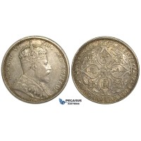 S76, Straits Settlements, Edward VII, Dollar 1903-B, Bombay (Raised B) Good luster & Toning!