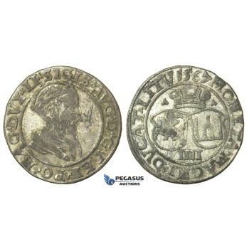 T130, Poland (for Lithuania) Sigismund II Augustus, 4 Groschen 1567-SA, Vilnius, Silver (3.82g)