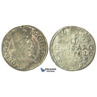 T43, Poland, Sigismund III, 3 Groschen (Trojak) 1595 I/F, Olkusz, Silver (2.22g) 