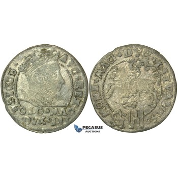 T67, Poland (for Lithuania) Sigismund II Augustus, Groschen 1546, Vilnius, Silver (0.95g) Very Rare!