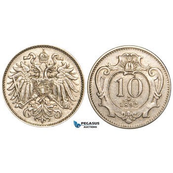 V09, Austria, Franz Joseph, 10 Heller 1892, Very Rare!