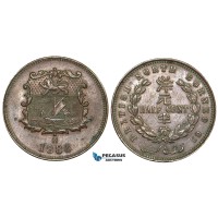 V69, British North Borneo, 1/2 Cent 1886-H, Heaton, High Grade