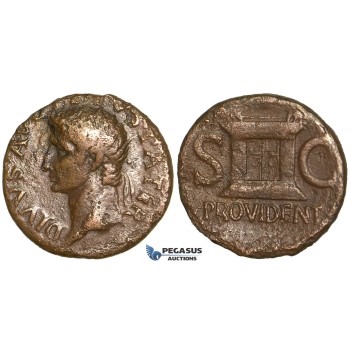 Y70, Roman Empire, Divus Augustus,  Æ As (10.20g) Rome, 22-30 AD (Struck under Tiberius)