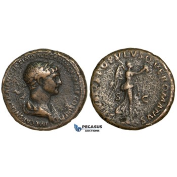Y73, Roman Empire, Trajan (98-117 AD) Æ As (11.47g) Rome, Victory