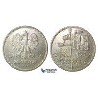 Z183, Poland, 2nd Republic, 5 Zlotych 1930, Silver, UNC Det.