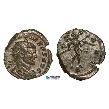 Z61, Roman Empire, Divus Claudius II Gothicus (Died 270 AD) Antoninianus (2.50g) Mediolanum, Mars, EF
