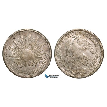 Z81, Mexico, First Republic, 8 Reales 1844 Zs OM, Zacatecas, Silver, aXF