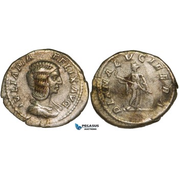 ZA09, Roman Empire, Julia Domna, AR Denarius (3.24g) Rome (211-217 AD) Diana, VF