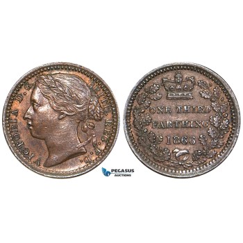ZA16, Great Britain, Victoria, Third Farthing 1866, XF