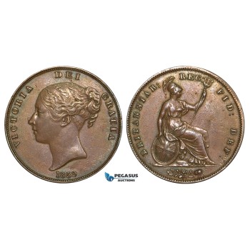 ZA19, Great Britain, Victoria, Penny 1859, aEF