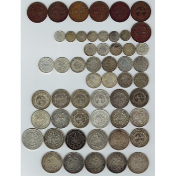 ZAR1, South Africa (ZAR) collection, 1P-2.5 Sh. 1892-1898, 53 coins Dealer lot! Please view scans and description for more details!
