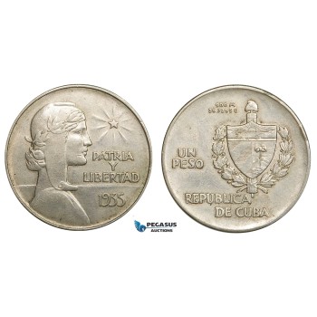 ZB33, Cuba, ABC Peso 1935, Silver, aXF