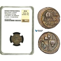 ZC01, Roman Imperatorial, Julius Caesar as Dictator (49-44 BC) AR Denarius (3.49g) Military mint, 49 BC, Elephant, NGC AU★ ZC01, Roman Imperatorial, Julius Caesar as Dictator (49-44 BC) AR Denarius (3.49g) Military mint, 49 BC, Elephant, NGC AU★