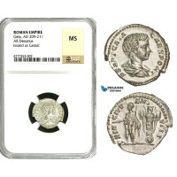 ZC86, Roman Empire, Geta (198-209 AD), AR Denarius (3.00g) Rome, Trophy, NGC MS ZC86, Roman Empire, Geta (198-209 AD), AR Denarius (3.00g) Rome, Trophy, NGC MS