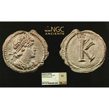 ZD45, Roman Empire, Anonymous, AR 1/3 Siliqua (One Scripulum) Constantinopolis, c. 330 AD, NGC AU