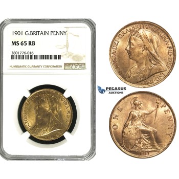 ZD51, Great Britain, Victoria, Penny 1901, NGC MS65RB