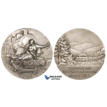 ZG03, France, Silver Medal by Jean Vernon, For the eastern railway company and the construction of the railways in eastern France