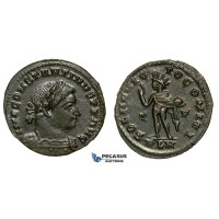 ZG42, Roman Empire, Constantine I (306-337 AD), Æ Nummus (3.82g) Londinium (London) Sol Standing, BrownVF-EF