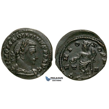 ZG50, Roman Empire, Maximinus II (311-313 AD) Æ Nummus (5.42g) Treveri (Trier) Genius, Brown VF-EF