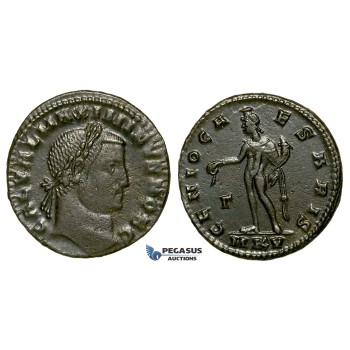 ZG51, Roman Empire, Maximinus II (311-313 AD) Æ Nummus (6.44g) Cyzicus, Genius, Brown VF-EF