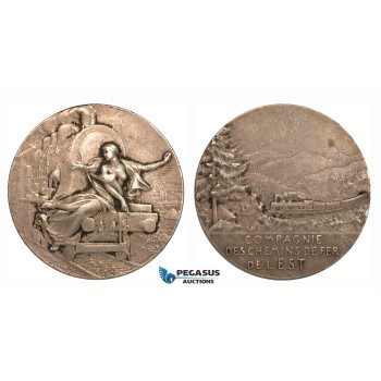 ZG89, France, Silver Medal by Jean Vernon, For the eastern railway company and the construction of the railways in eastern France