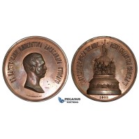 ZH73, Russia, Alexander II, Bronze Medal 1862 (Ø86.5mm, 282.3g) by P. Brusnitsyn, on the 1000 year commemoration of the founding of Russia