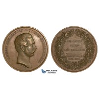 ZH74, Russia for Finland, Alexander II, Bronze Medal 1864 (Ø 55m, 74g) by Lea Ahlborn, in memory of Finnish Seym