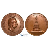 ZH75, Russia for Finland, Alexander III, Bronze Medal 1894 (Ø69mm, 158.8g), Alexander II Monument in Helsinki
