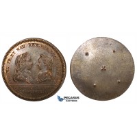 ZI01, France, Louis XV, Bronze Medal Pattern? 1721 (Ø33mm  7.78g) on Wedding to Marie Anne Victoire of Spain, Rare