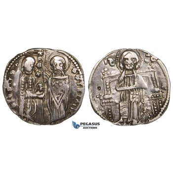ZI99, Serbia, Stefan Uros II Milutin, AR Grosch ND (1282-1321) Silver (1.86g) Minor damage, VF