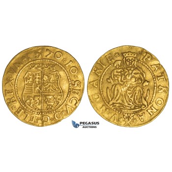 ZJ14, Transylvania, Johann II. Sigismund, Ducat 1570, Hermannstadt, Gold (3.50g) gVF