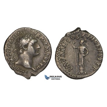 ZJ18, Roman Empire, Domitian (81-96 AD) AR Denarius (3.19g) Rome, 95-96 AD, Minerva, VF