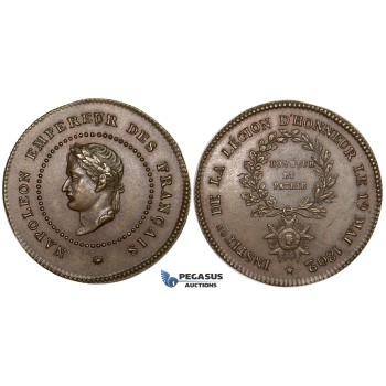 ZJ72, France, Napoleon Bonaparte, Bronze Medal 1802 (Ø37mm, 13.42g)  Legion of Honor, Rare!