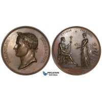 ZJ74, France, Napoleon I, 1804 Bonze Medal 1804 (Ø67mm, 155g) by Galle & Jeuffroy, Coronation 