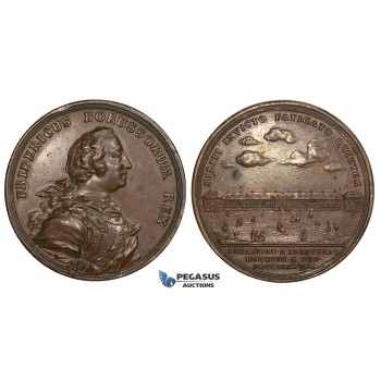 ZJ86, Germany, Friedrich II, Bonze Medal 1748 (Ø44mm, 32.22g) by Vestner, Invalides Hospital